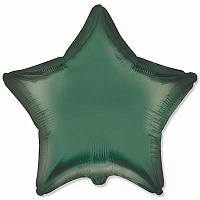 Зеленая Шар звезда 45см Сатин Dark Green 1204-1509