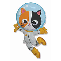 Космическая Вечеринка Шар фигура Кот-космонавт 1207-4441