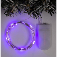 Новый год Нить светодиодная 2м 20 LED фиолетовая 2008-6620