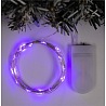 Новый год Нить светодиодная 2м 20 LED фиолетовая 2008-6620