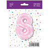 Шарик цифра "8", 101см Pink