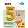 Шар цифра "5", 101см Металлик Gold