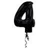 Цифры и числа Шар фигура цифра 4 Black 1207-1450