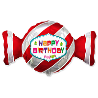 Сладкий Праздник Шар фигура H. Birthday Конфета красная 1207-4285
