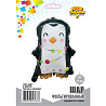 Шар фигура Пингвин с гирляндой