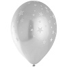Звездная Вечеринка Шары 36см хром Silver Звезды 1103-2045