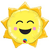 Желтая Шар фигура Солнце улыбающееся 1207-5235