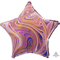 Мрамор Шар 45см Звезда Мрамор Purple 1204-1032