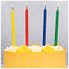 Свечи для торта Спираль мульти, 12 штук