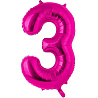 Цифры и числа Шар цифра "3", 101см Fuchsia 1207-2978
