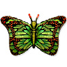 Бабочки Шар фигура Бабочка крылья зеленые 1207-3408