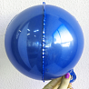 Голубая Шарик 3D СФЕРА 10" Металлик Blue 1209-0292