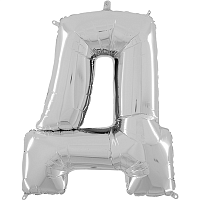 Буквы Шар буква "Д", 66см Silver 1207-3796