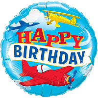 Техника Шарик 45см H.Birthday Самолеты винтаж 1202-2776