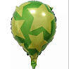 Многоцветное Ассорти Шарик 45см Капля Звезды на зеленом 1202-3118