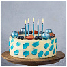 Свечи для торта с голубым пламенем 6шт