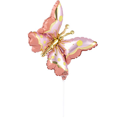 Шарики из фольги А М/ФИГУРА Бабочка нежно-розовая А30