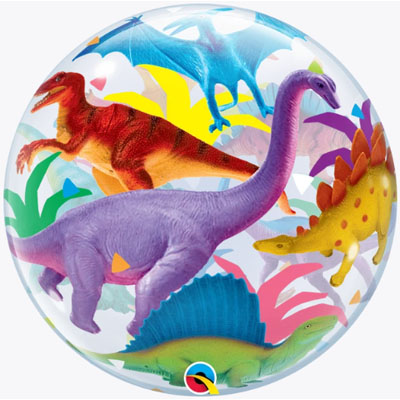 Bubble Шар BUBBLE 56см Динозавры разноцветные