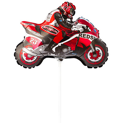 Шарики из фольги Шар Мини фигура Мотоциклист красный