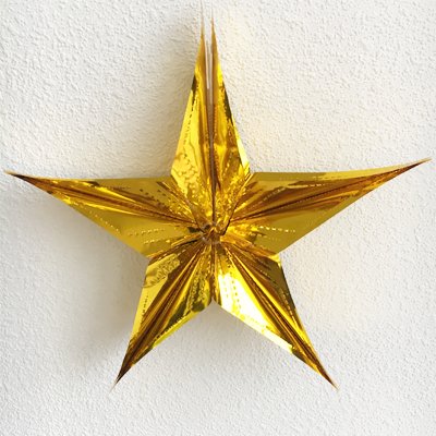 Декорации подвески Фигура Звезда фольгированное золото 30см