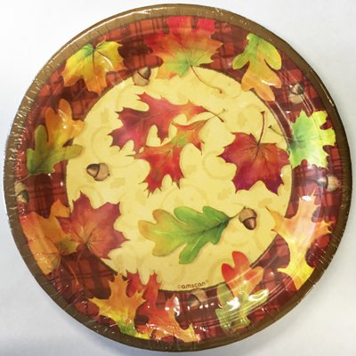 Тарелки средние Осенние листья, 8 штук