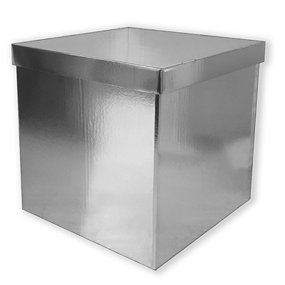 Коробка для надутых шаров серебро блеск