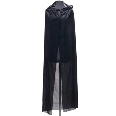 Карнавальный костюм Плащ с капюшоном HWN черный, 130 см