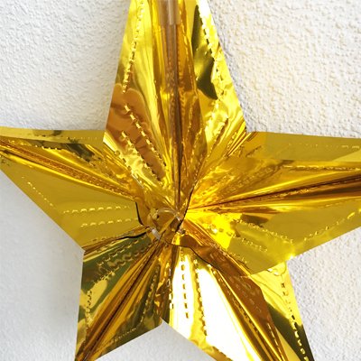 Декорации подвески Фигура Звезда фольгированное золото 30см