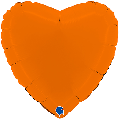 Шарики из фольги Шар Сердце 45см Пастель Matte Orange