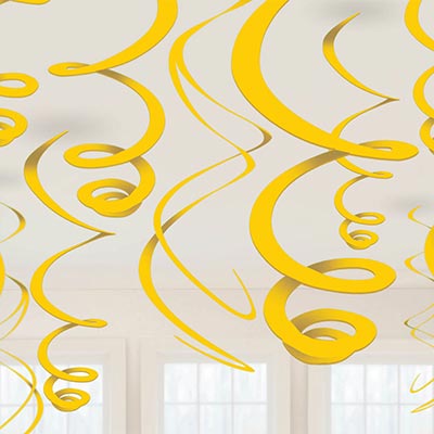 Спирали Спирали солнечно-желтые, 55 см, 12 штук