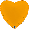 Оранжевая Шар Сердце 45см Пастель Matte Mustard 1204-1359