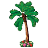 Гавайская вечеринка Баннер бум Пальма 162см/А 1505-2332