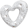 Ослепительная Нежность Шар фигура Сердце Вензель Silver White 1207-1604