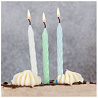 Свечи для торта с подставками Светящиеся