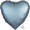 Серебряная Шар СЕРДЦЕ 45см Сатин Steel Blue 1204-0634