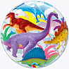 Шар BUBBLE 56см Динозавры разноцветные
