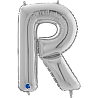  Шар буква "Я" или "R", 66см Silver 1207-3783
