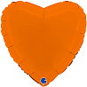 Оранжевая Шар Сердце 45см Пастель Matte Orange 1204-1362