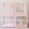 Мальчик или Девочка? Коробка для шаров Baby розовая 30см 4шт 2008-6732