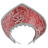 Цветы Любимым Кокошник-ободок Узор красный 1501-6276