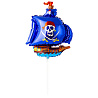 Пираты Шар Мини фигура Корабль пиратский синий 1206-0390