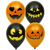 Вечеринка Хэллоуин Шары с рисунком 36см Тыквы черные/оранж 1103-2291