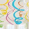 Многоцветное Ассорти Спираль бумажная ассорти 55см, 12 шт 1501-1346