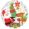 Новый год Шар Музыкальный Санта с оленем 1203-0562