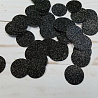 Черная Конфетти Круги черные блеск 64гр 1501-3802