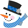 Новогодний снеговик Баннер Снеговик, 38 см 1505-1228